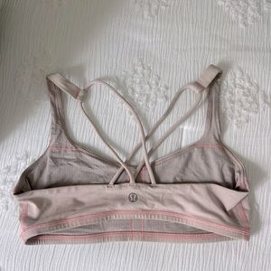 Light pink lululemon bra(size 4 I believe)